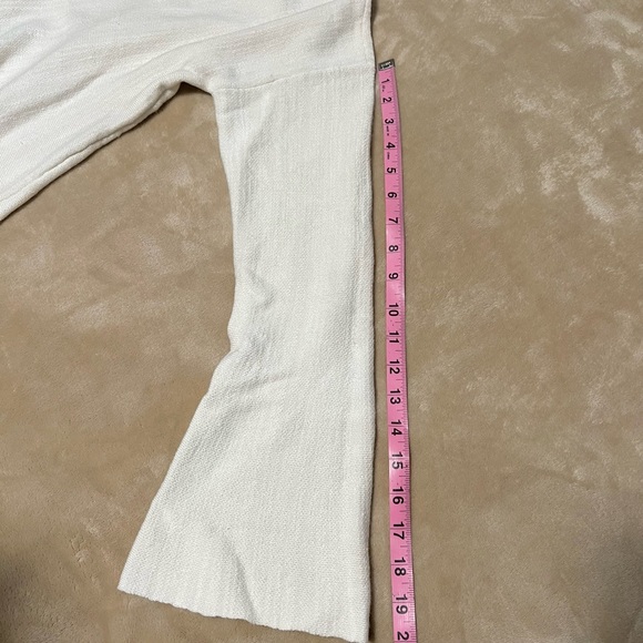 Free People oversized v-neck sweater size L oatmeal cream - Picture 10 of 15